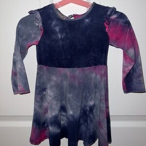 Pippa & Julie Pink and Blue Tie-Dye Dress